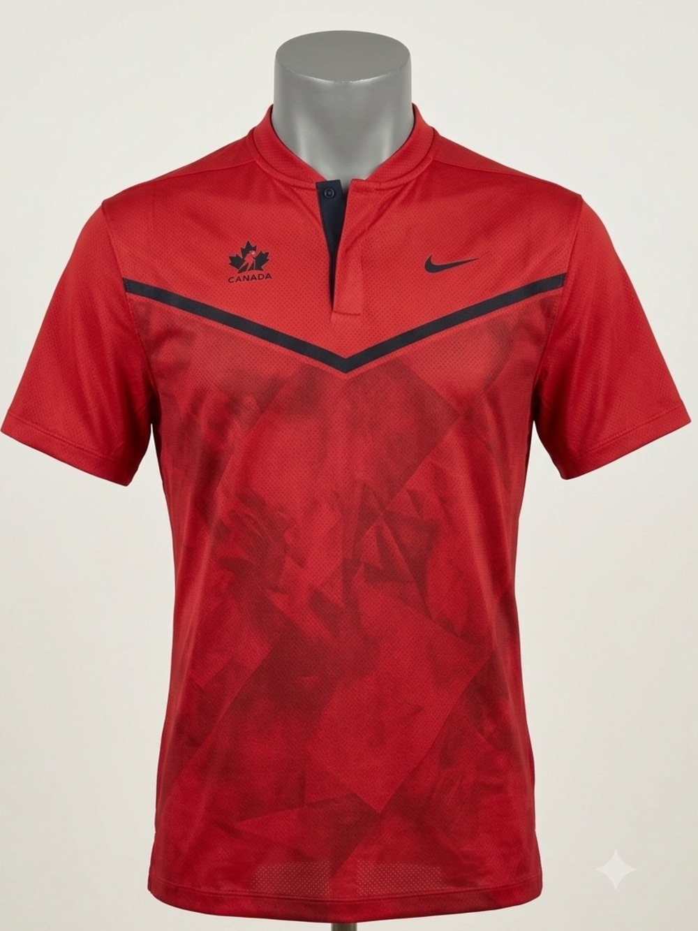 Nike Dri-FIT ADV Tiger Woods Golf Polo Shirt Mens M Red Hockey Canada DH0916